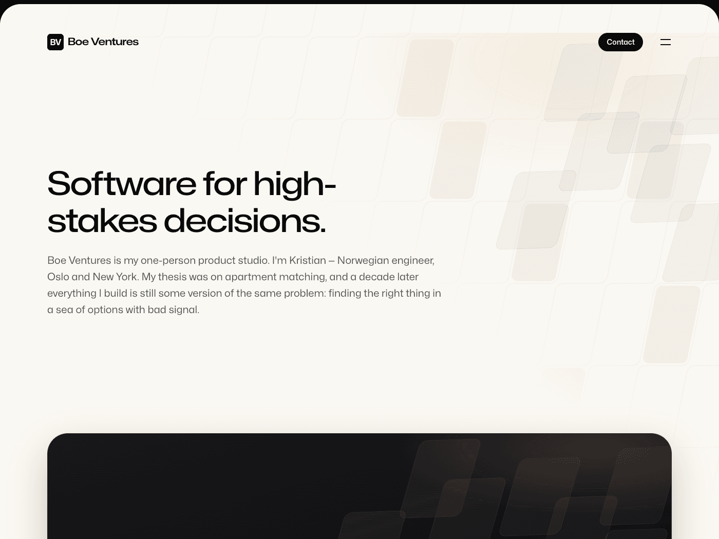 Boe Ventures website screenshot